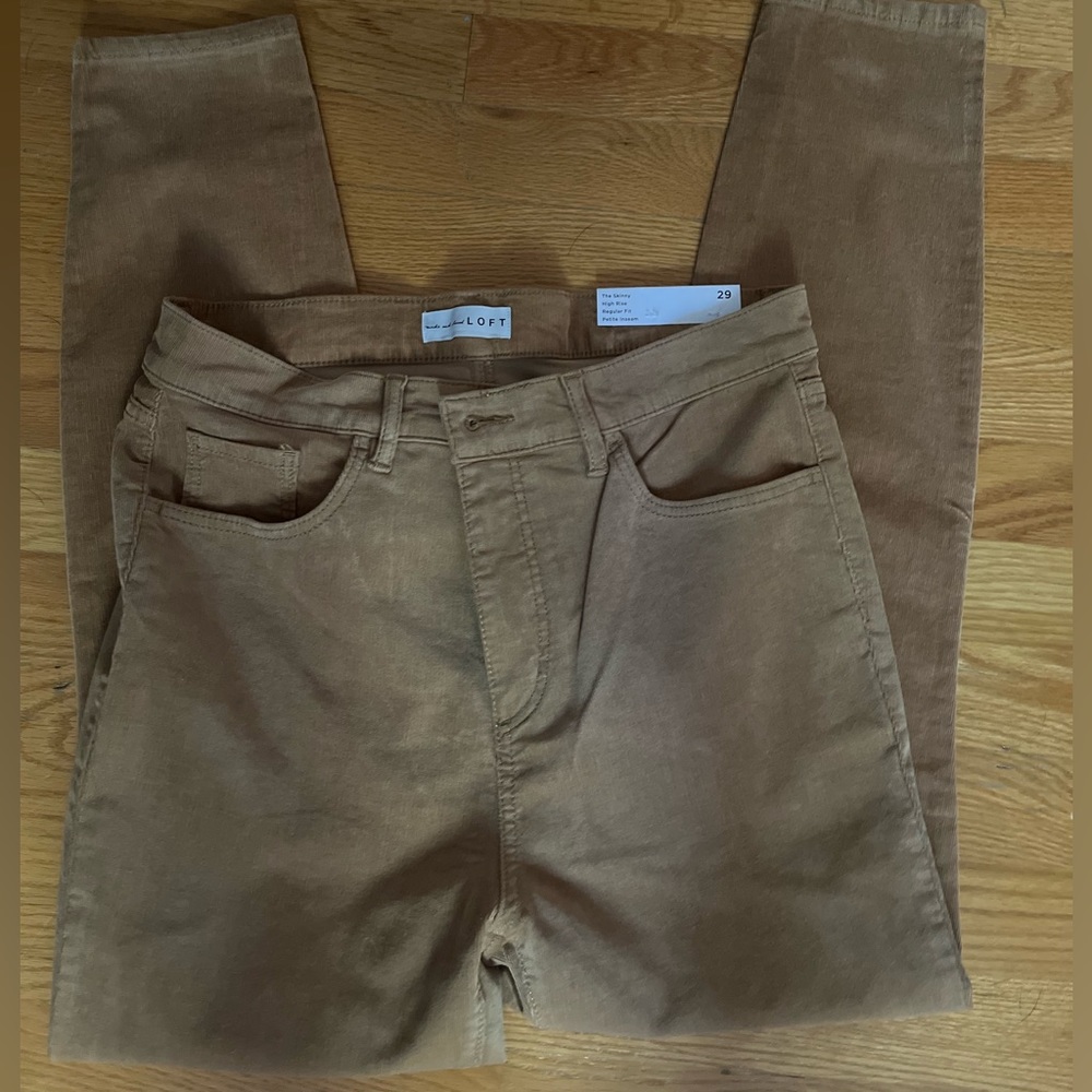 NWT LOFT Skinny High Rise Cords size 29p